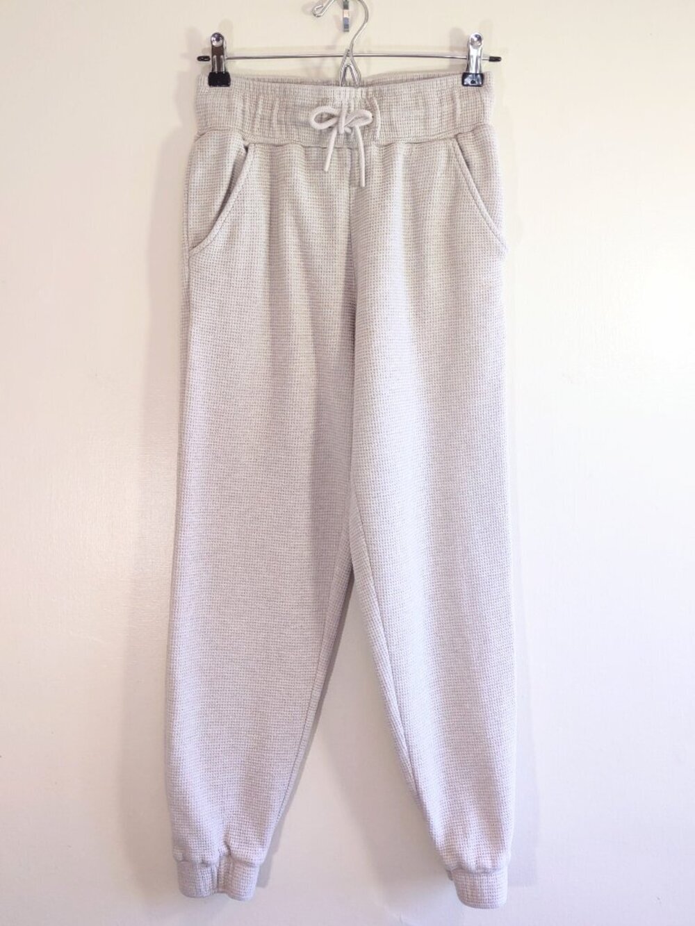 Negative Waffle Knit Jogger Womens XSmall Sporty Cozy Leisure Slouchy Tailored - Picture 3 of 8